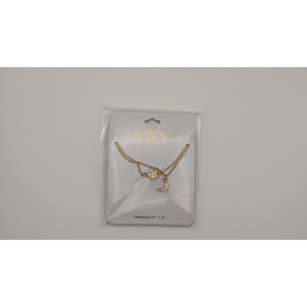 Cool Jewels Elements By Candace Lauren, Moon and Star Necklace